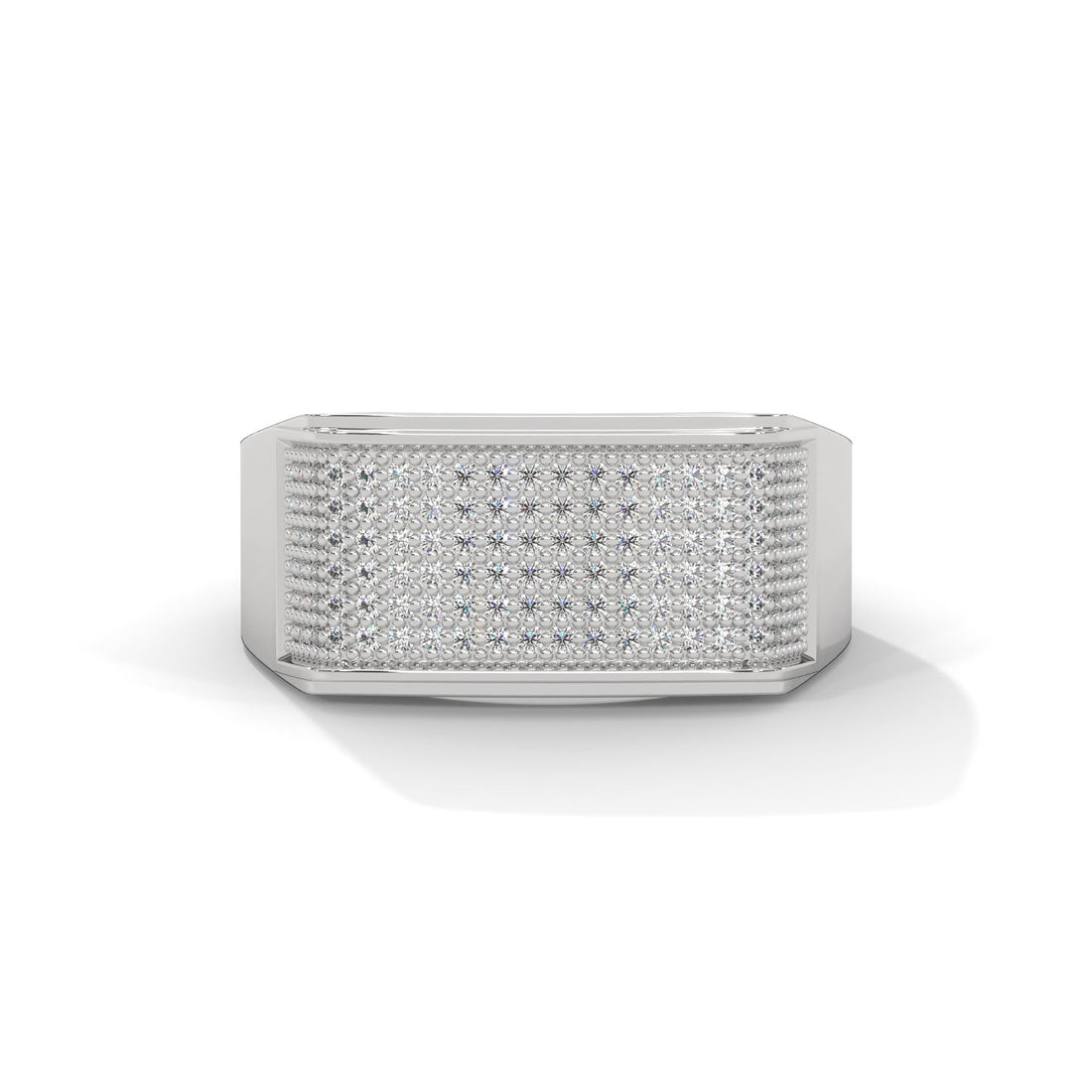 Noble 0.60 CTW Round Lab-Grown Diamond Rectangular Men's Ring