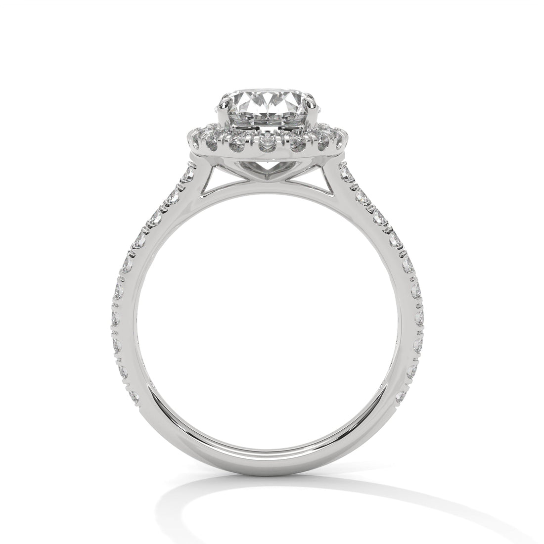 Celestial Bloom 2.61 CTW Oval-Cut Diamond Halo Gold RIng