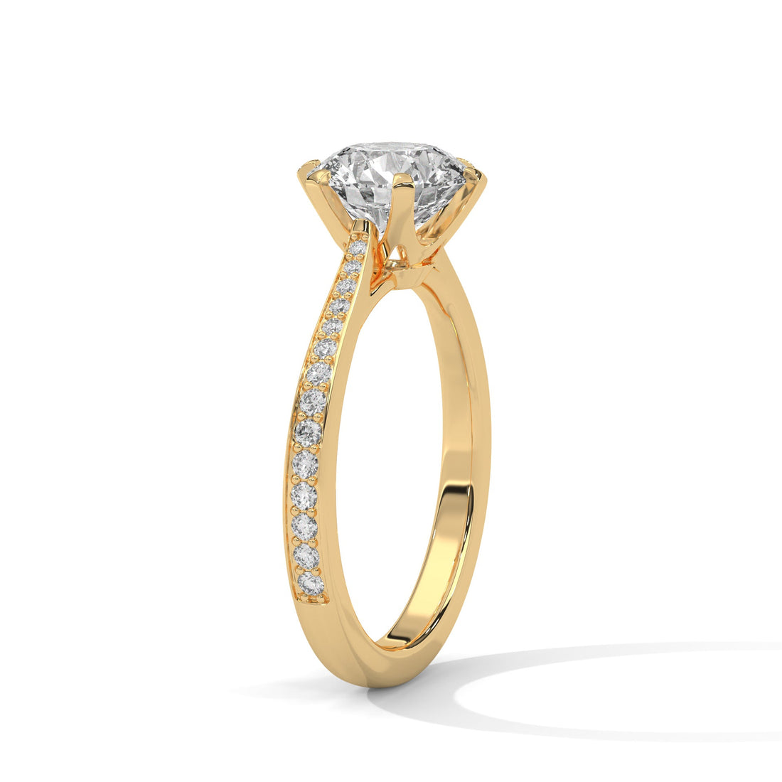 Brilliance 2.22 CTW Round-Cut Diamond Engagement Gold RIng