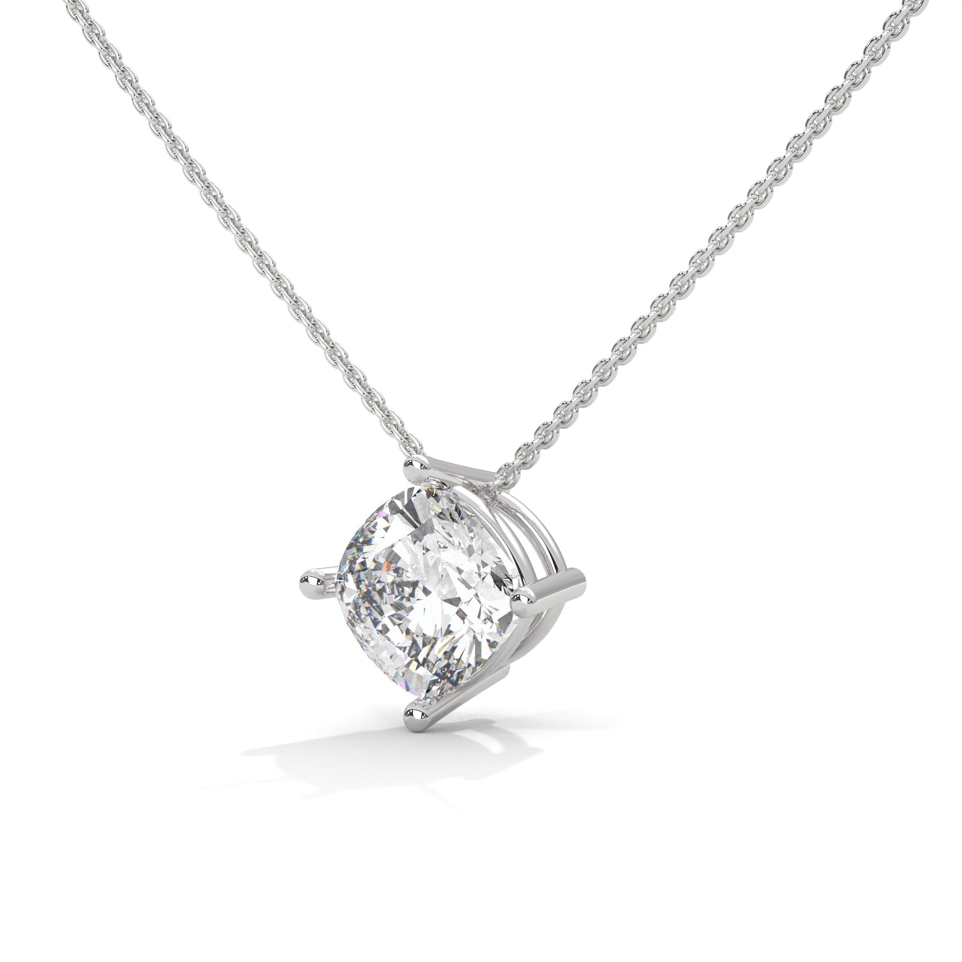 Celestial Glow Round-Cut Diamond Pendant Necklace 2.50ct | 14K Gold |16”&18” Chain
