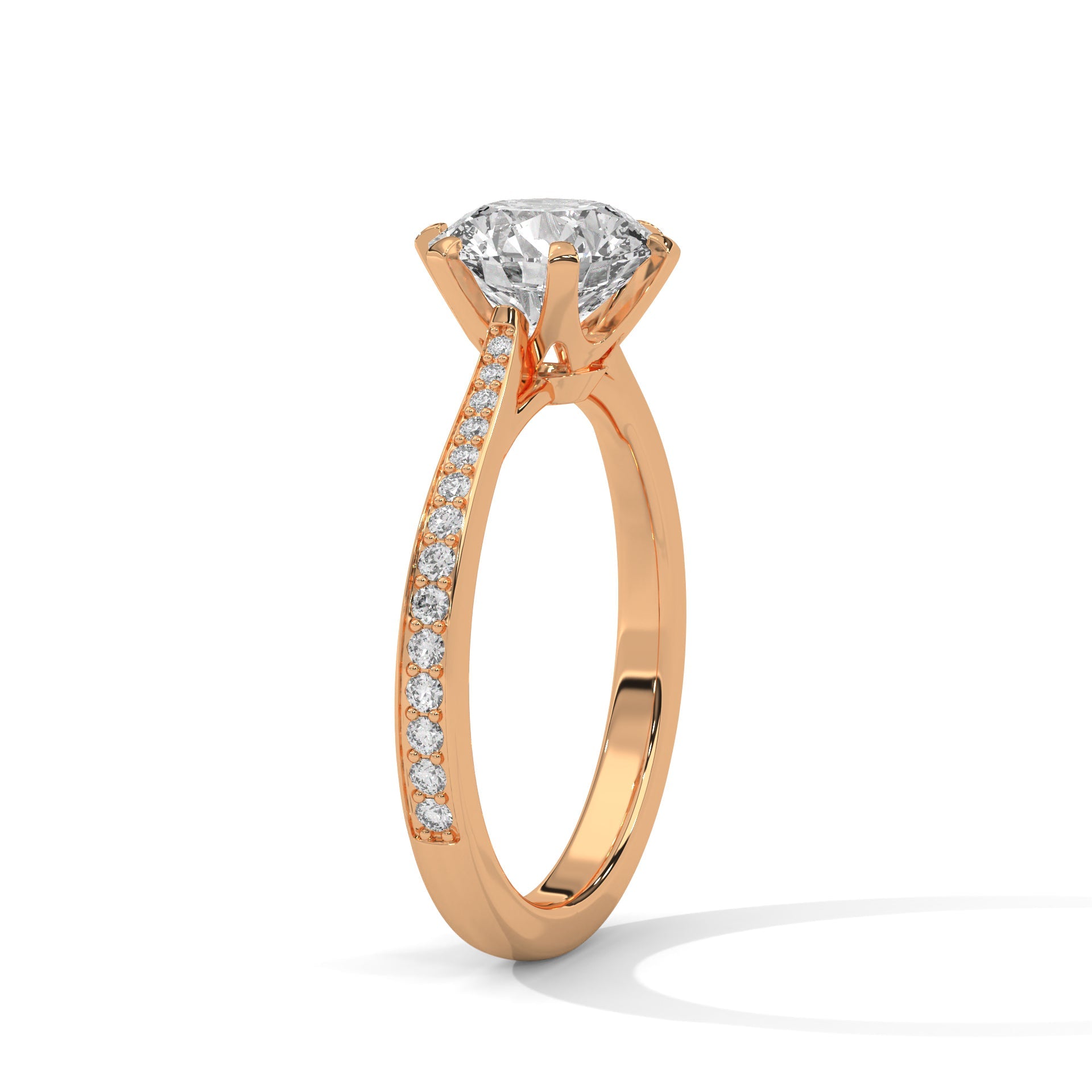 Brilliance 2.22 CTW Round-Cut Diamond Engagement Gold RIng