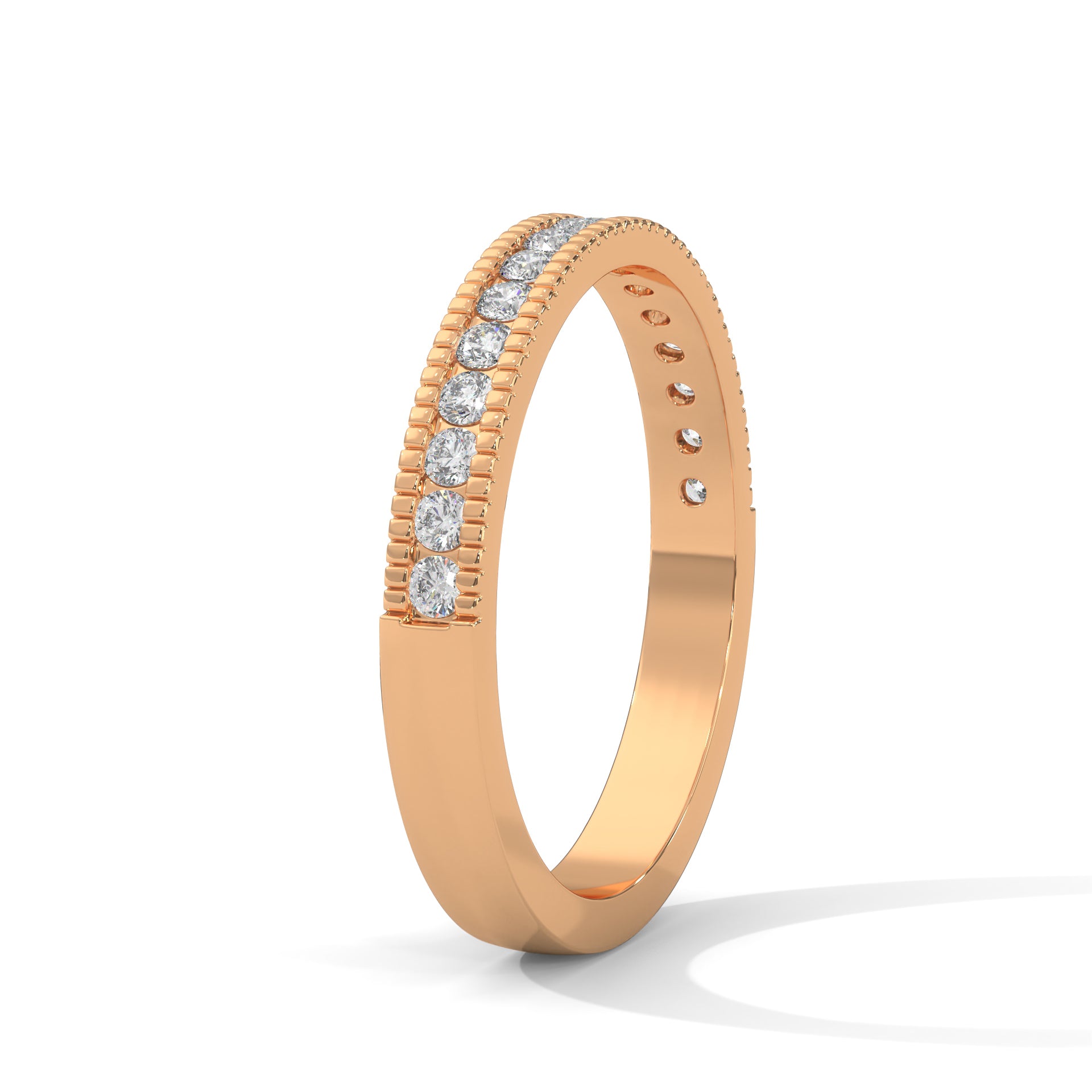 The Radiant Channel 0.31 CTW Round-Cut Diamond Ladies' Ring | 14K/18K Gold