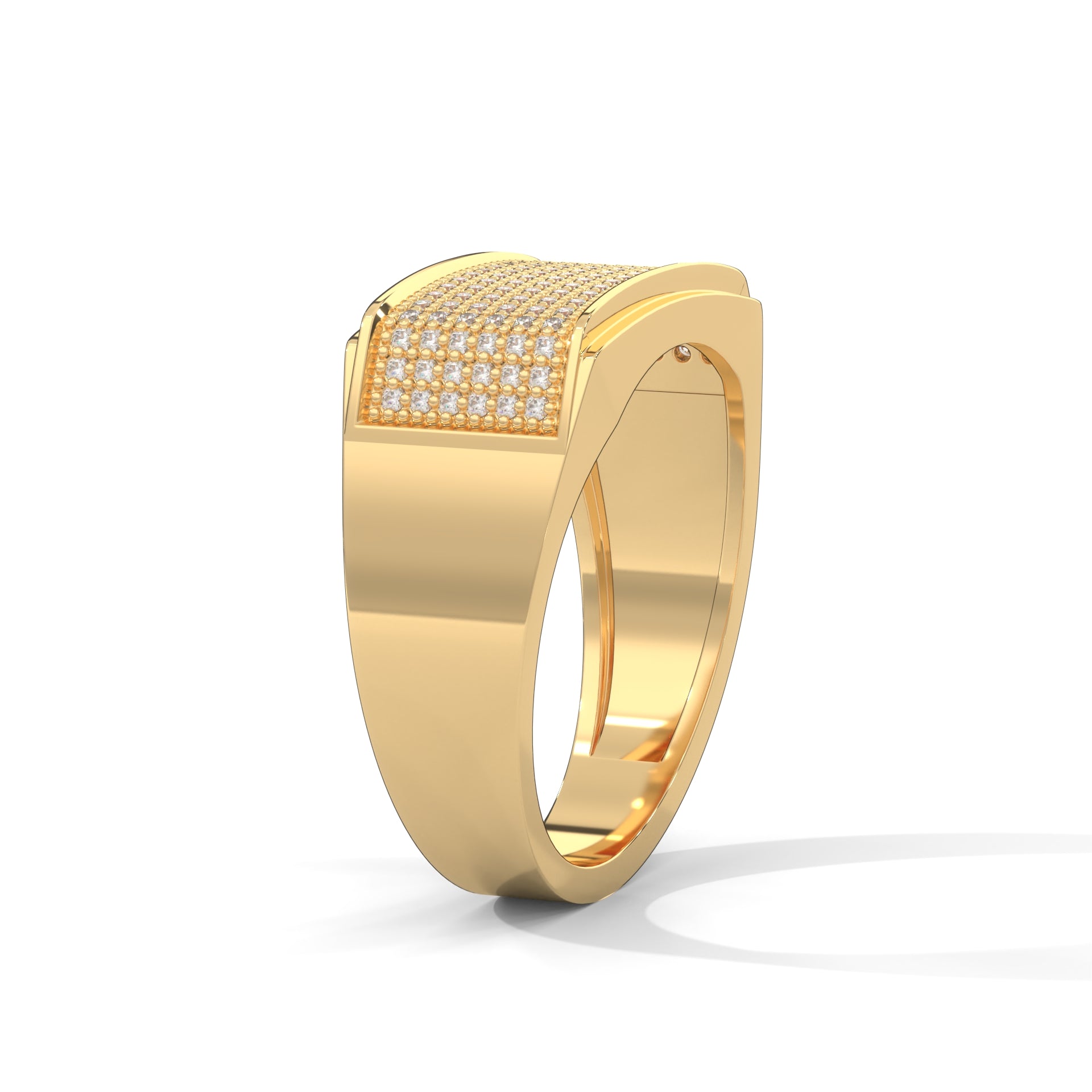 Noble 0.60 CTW Round Lab-Grown Diamond Rectangular Men's Ring