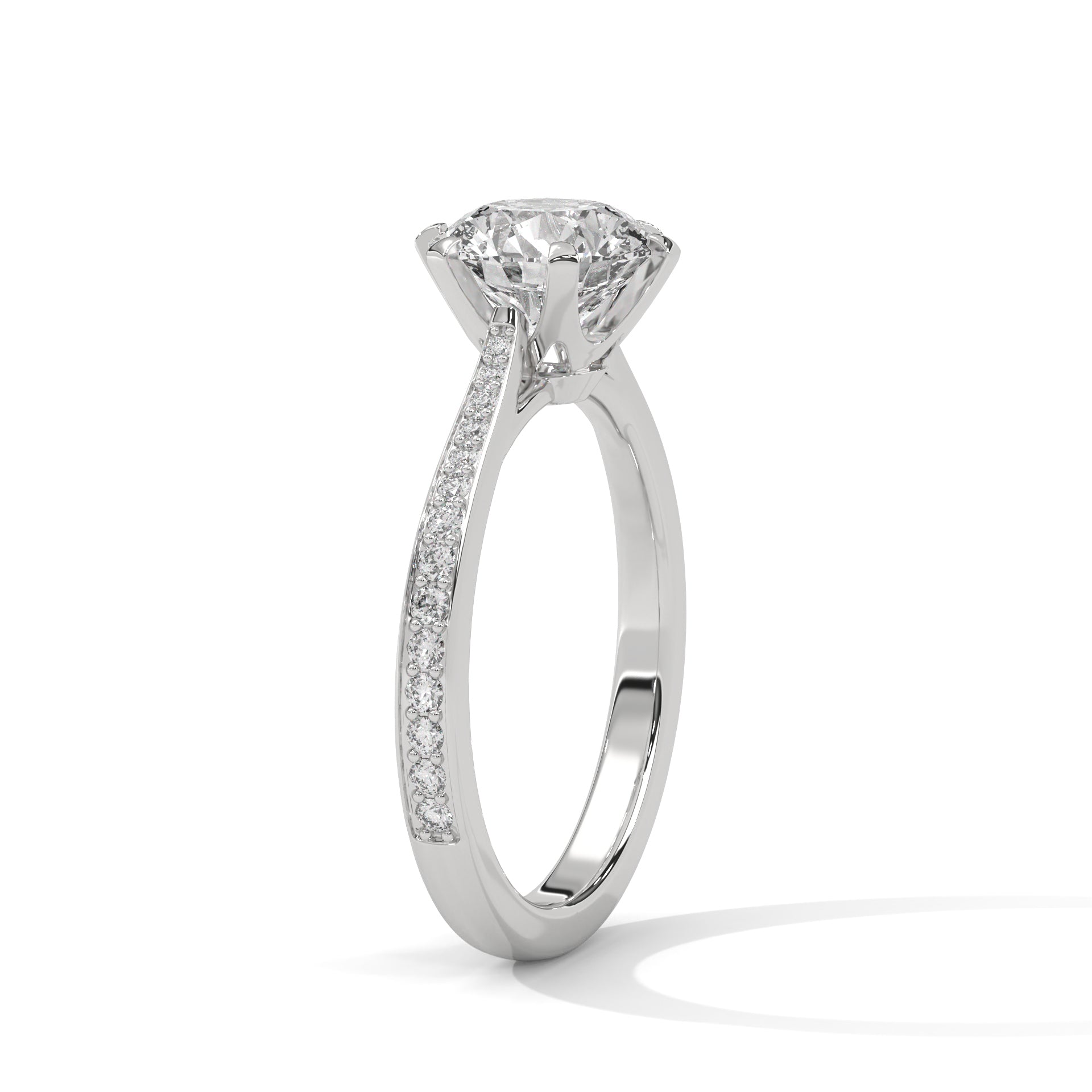 Brilliance 2.22 CTW Round-Cut Diamond Engagement Gold RIng