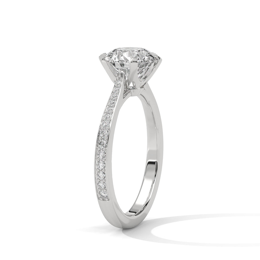 Brilliance 2.22 CTW Round-Cut Diamond Engagement Gold RIng