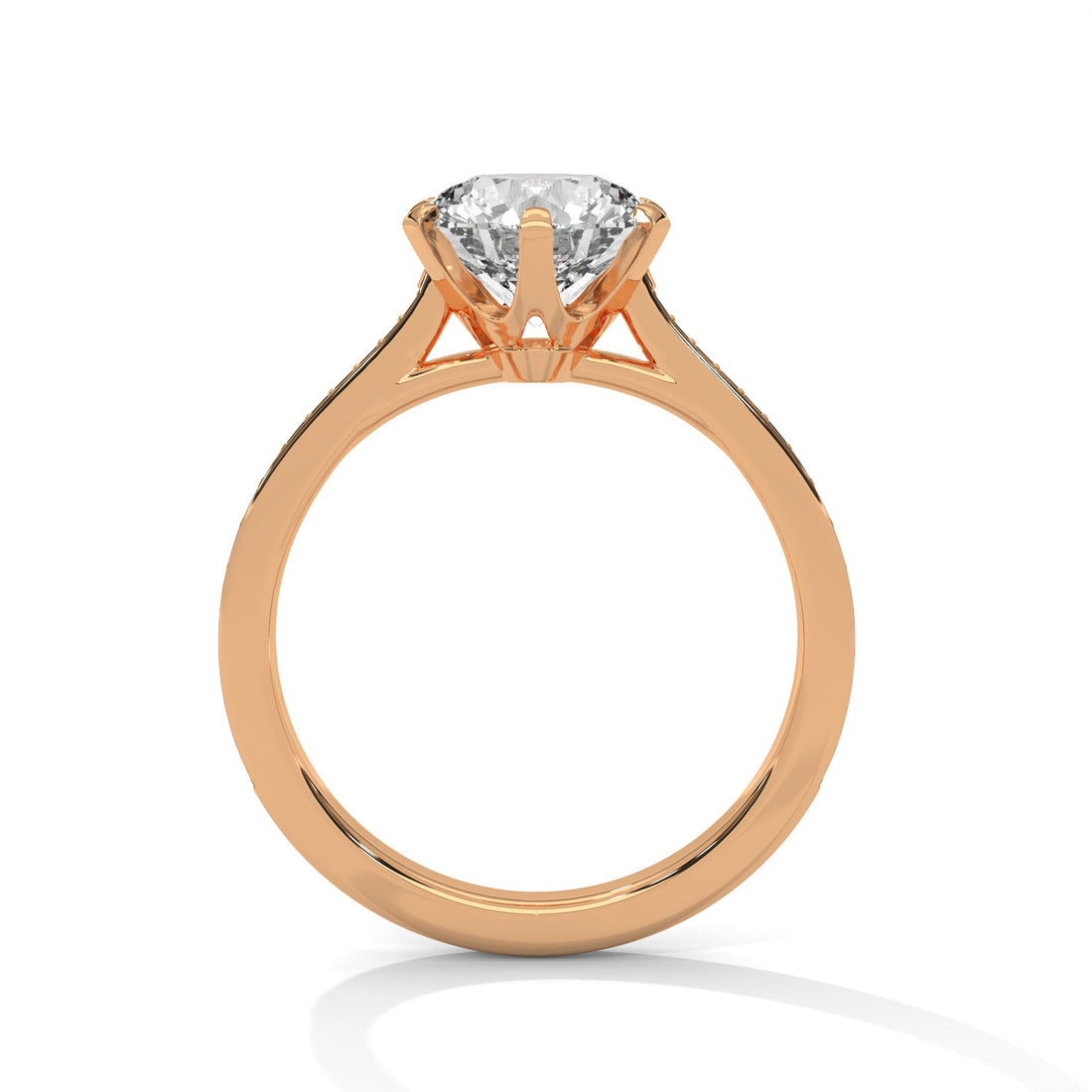 Brilliance 2.22 CTW Round-Cut Diamond Engagement Gold RIng