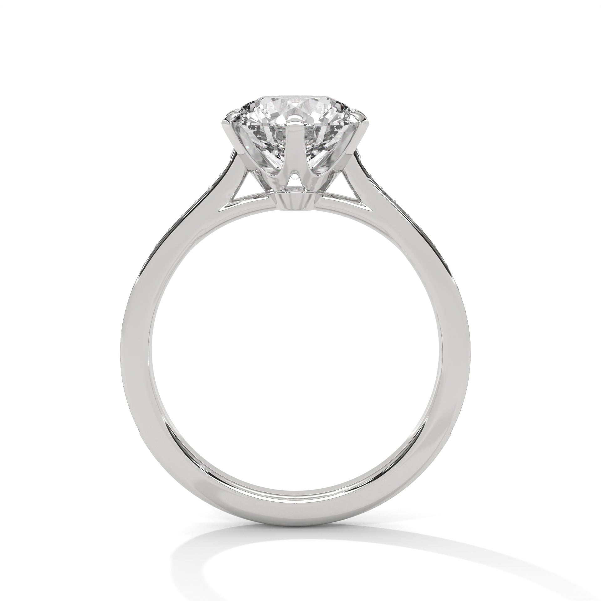 Brilliance 2.22 CTW Round-Cut Diamond Engagement Gold RIng