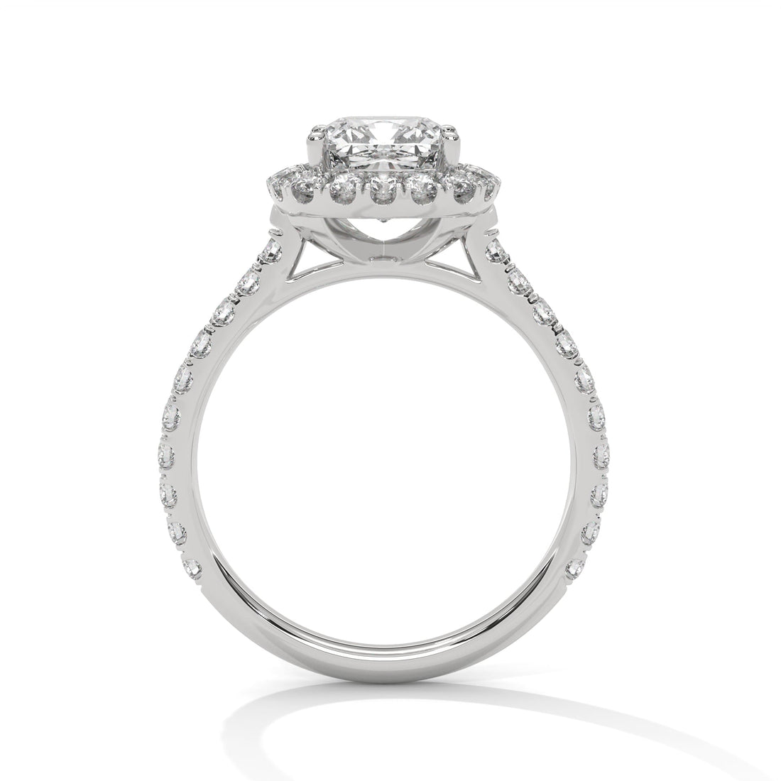 Regal Spark 1.5CT Cushion Lab-Grown Diamond Engagement Ring | 2.11 CTW