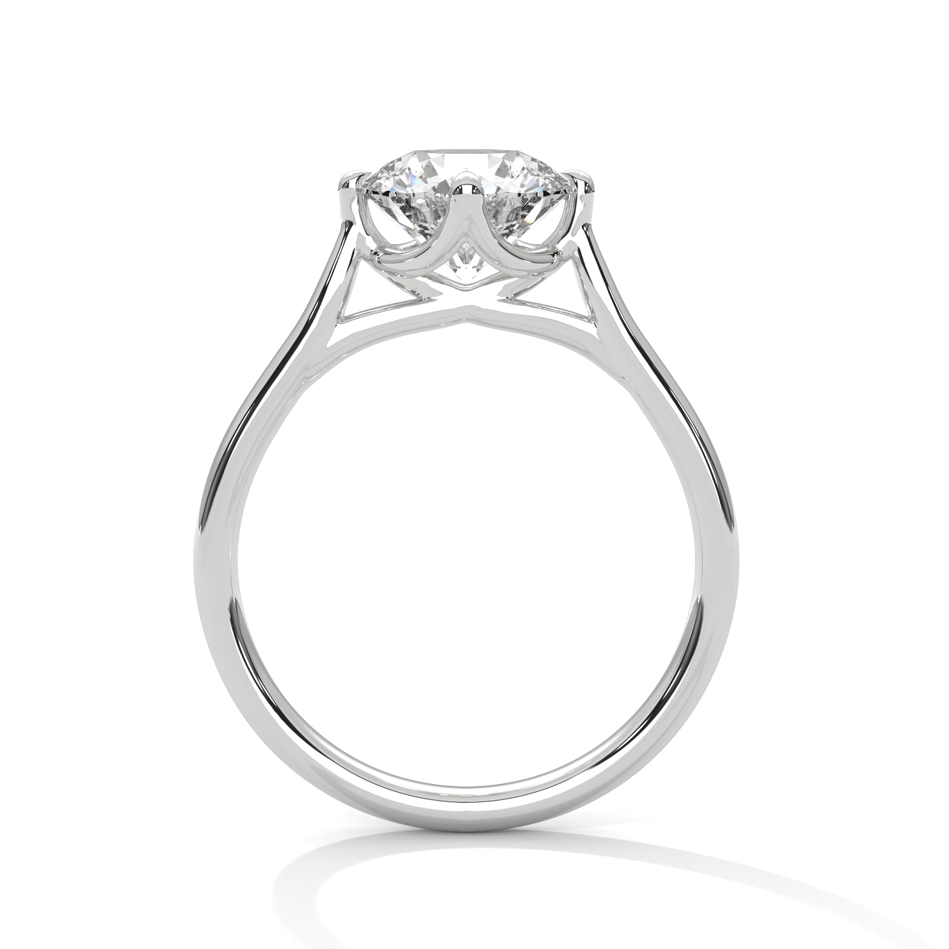 Luminous Grace 1 CT Round-Cut Lab Grown Diamond Solitaire Ring | E VS1
