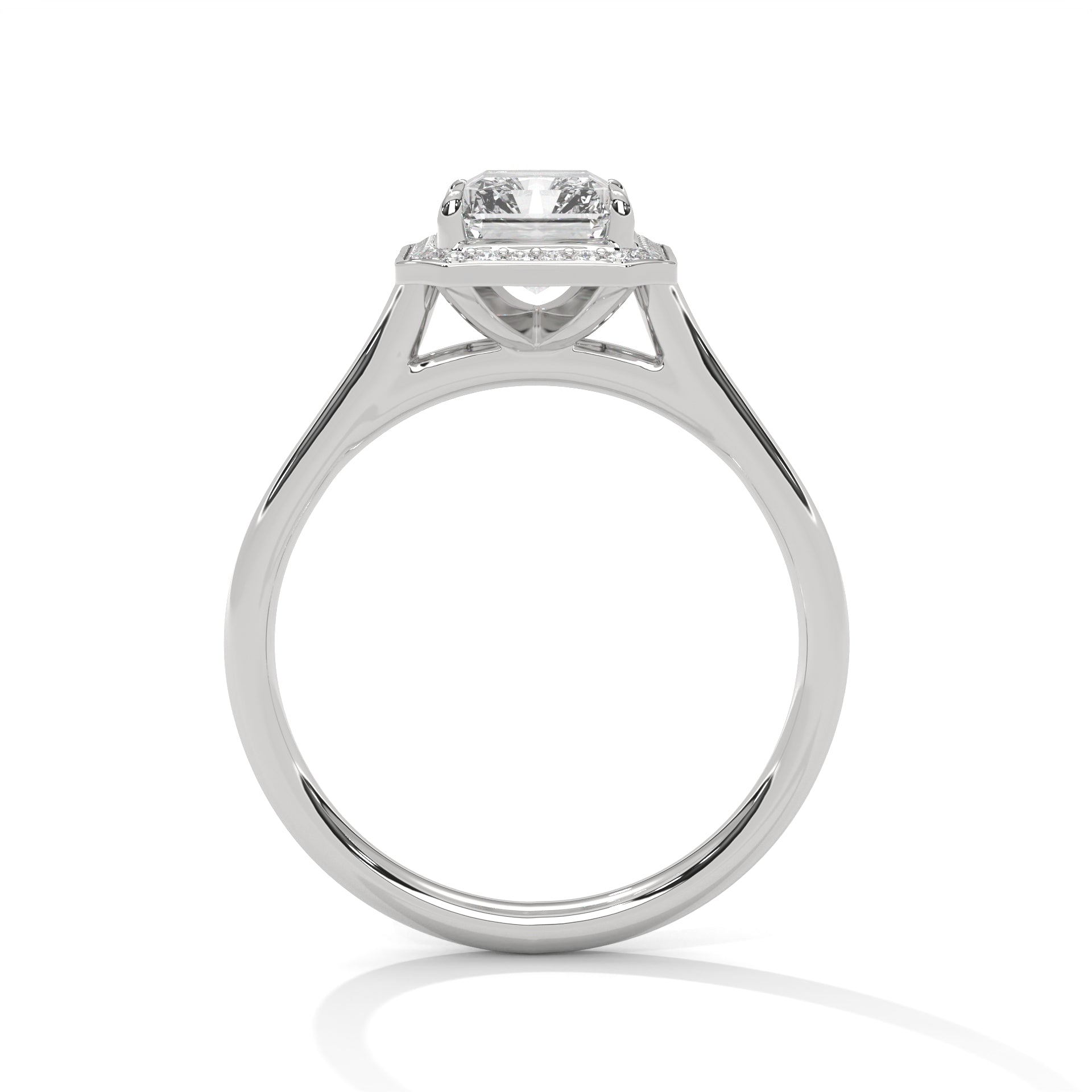 Royal Halo 1.5CT Emerald Lab-Grown Diamond Engagement Ring | 1.65 CTW