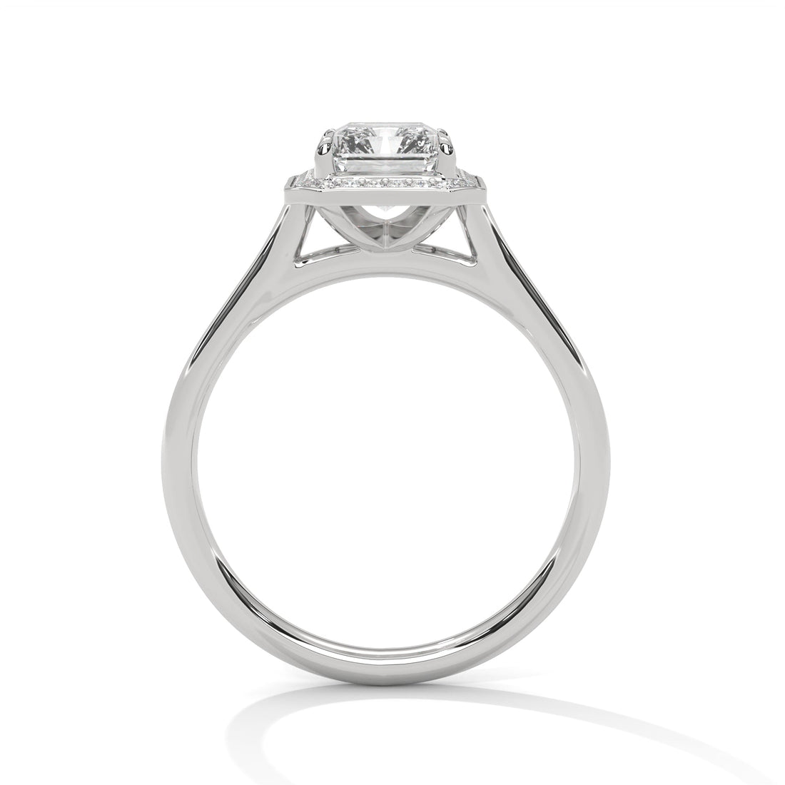 Royal Halo 1.5CT Emerald Lab-Grown Diamond Engagement Ring | 1.65 CTW