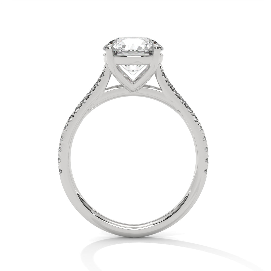 Radiant Harmony 1.5 CT Round-Cut Lab Grown Diamond Pave Ring | 1.72 CTW
