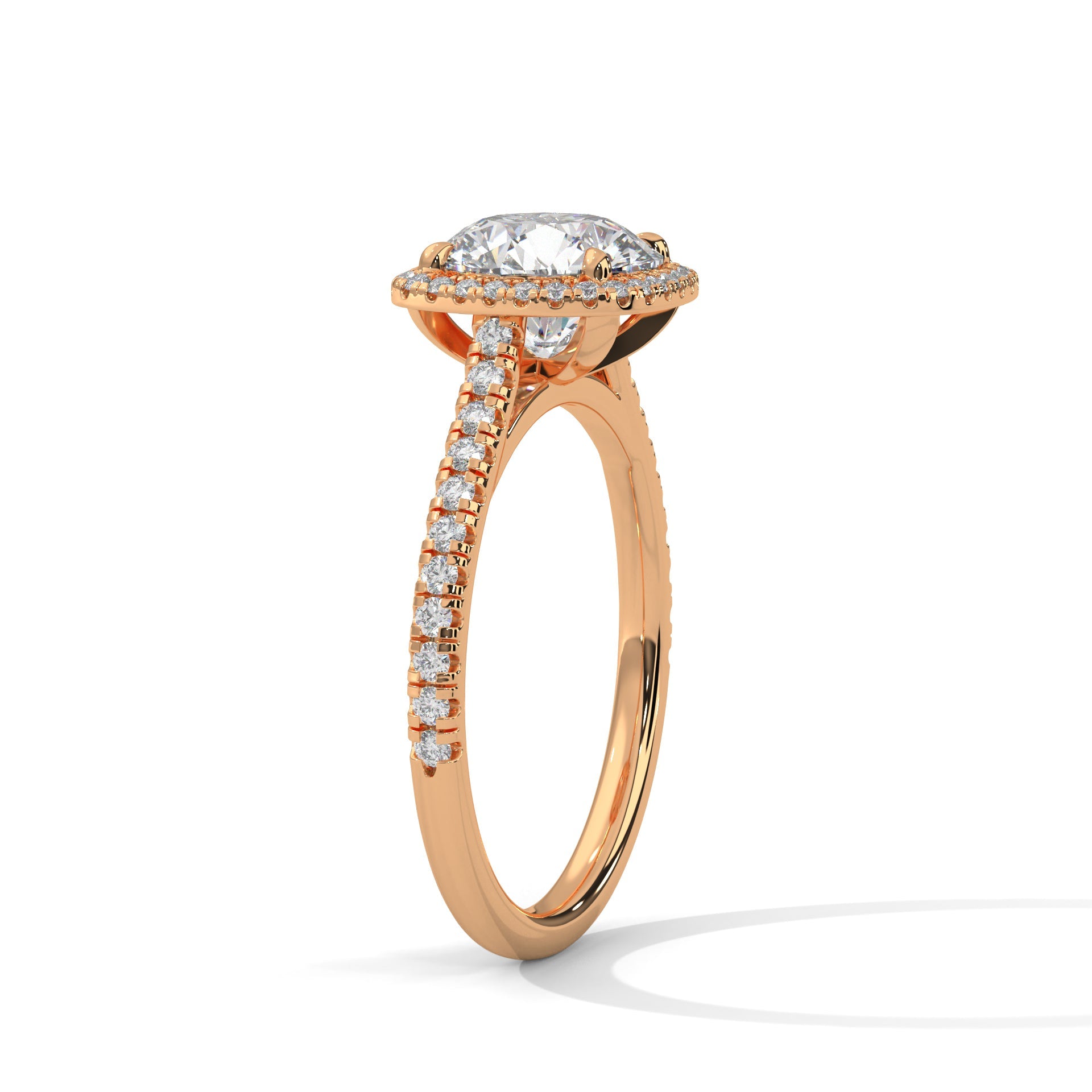 Radiance Halo 2.36 CTW Cushion-Cut Diamond Engagement Ring | F-VS1