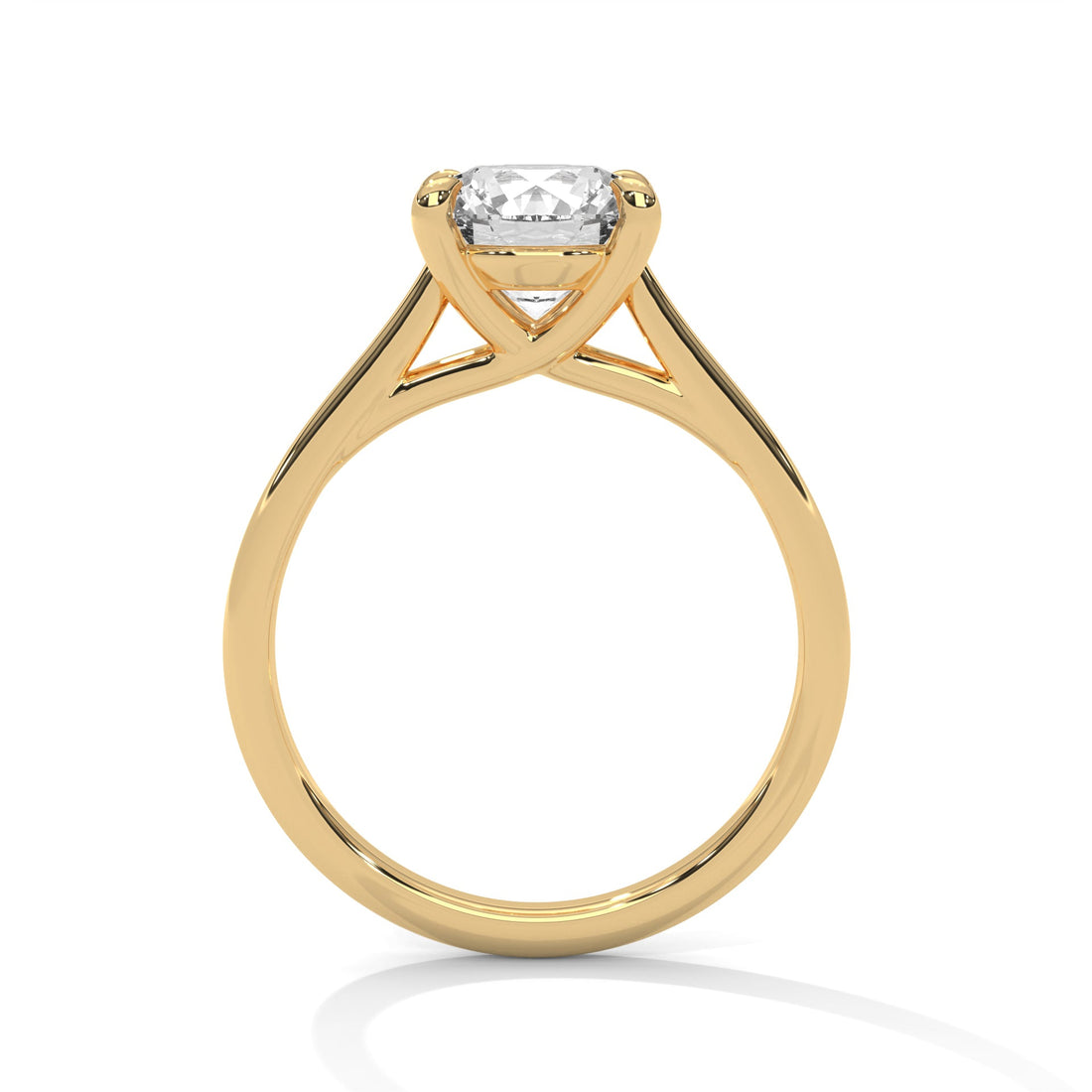 Solitaire Round Brilliant-Cut Engagement Ring with 2ct Lab-Grown Diamond (F VS1)