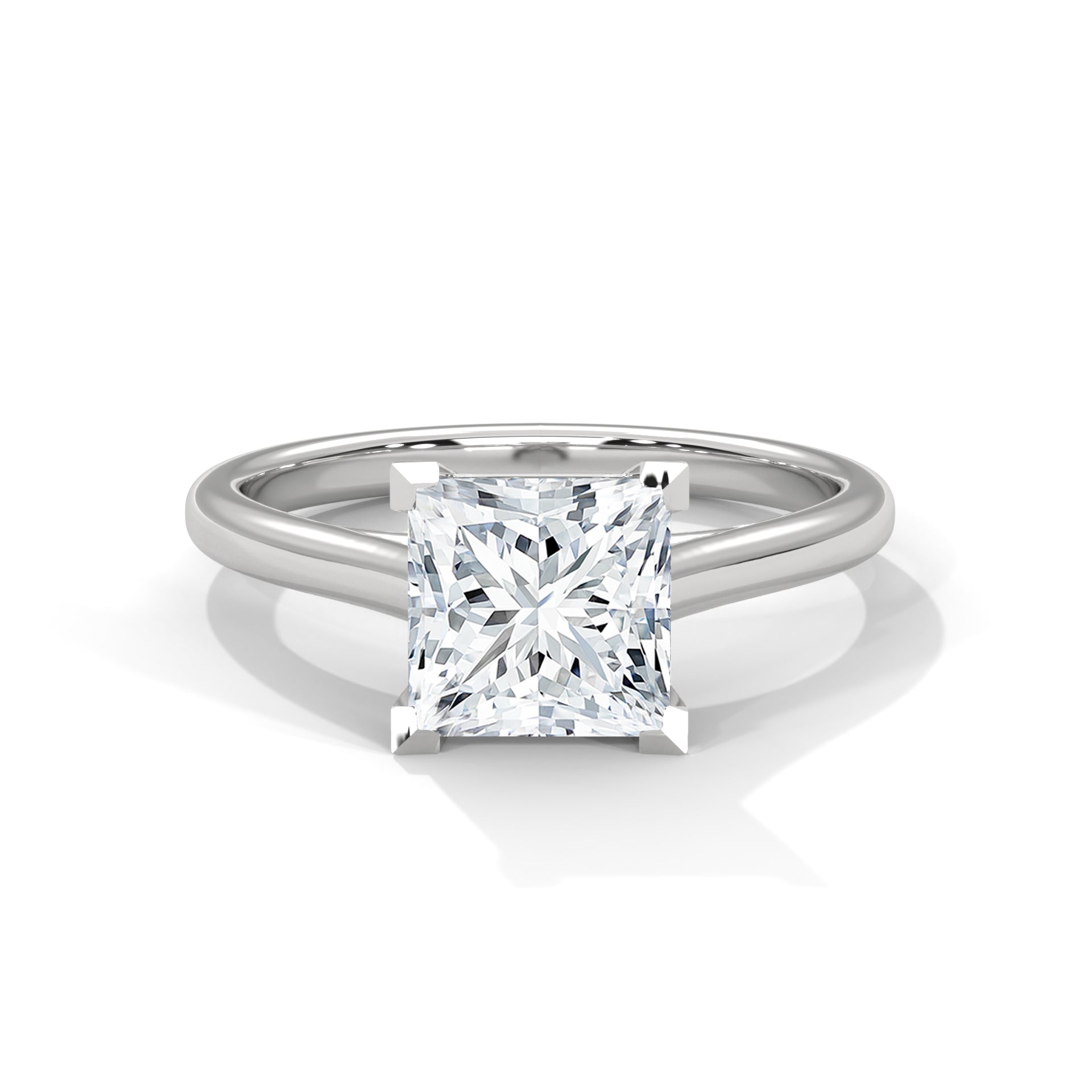 Timeless Elegance 1.5 CT Princess-Cut Lab Grown Diamond Solitaire Ring | F-VS1