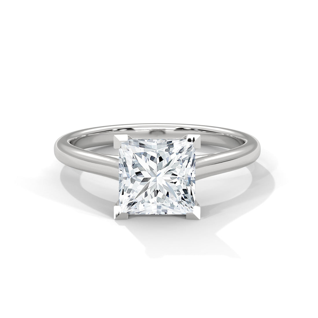 Timeless Elegance 1.5 CT Princess-Cut Lab Grown Diamond Solitaire Ring | F-VS1