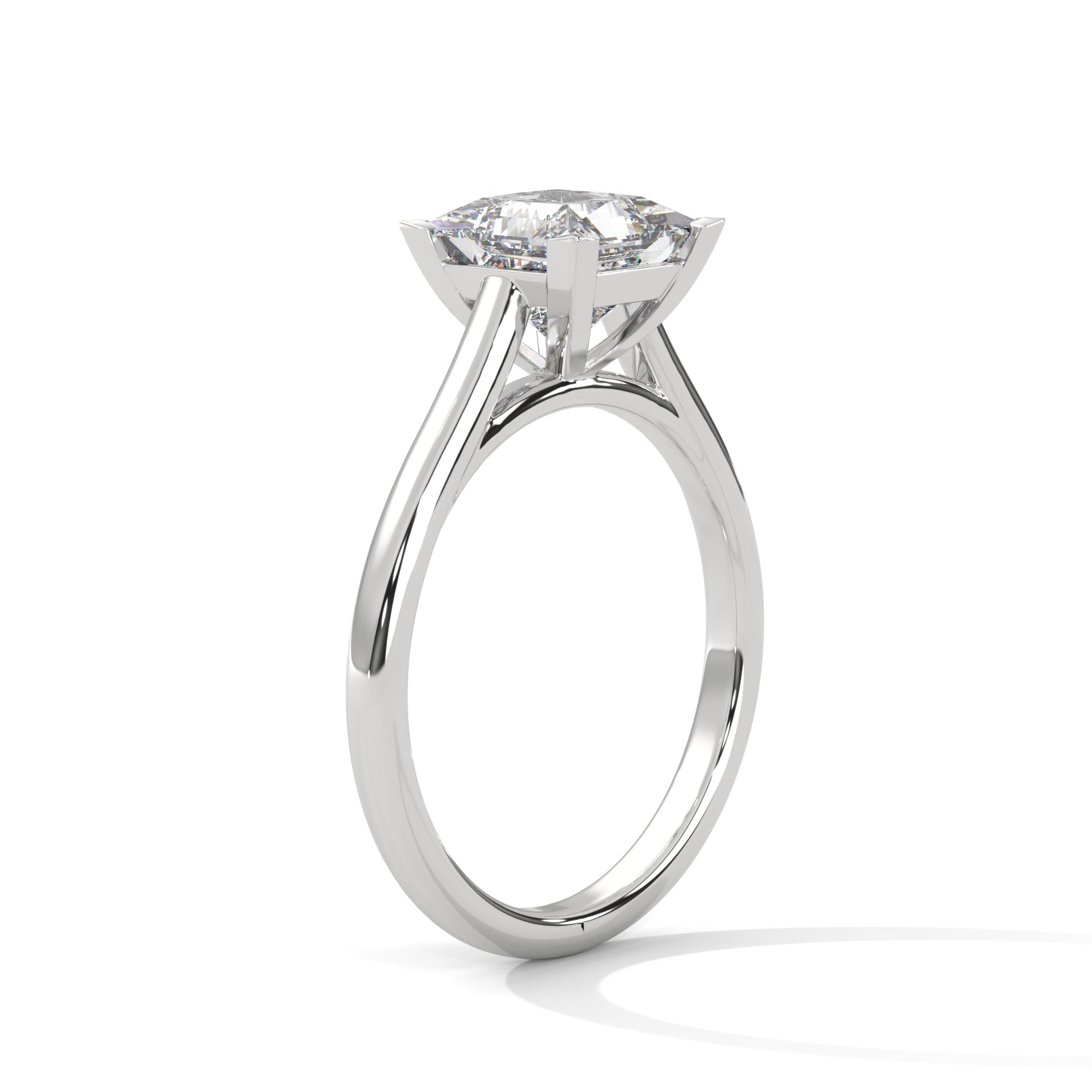 Timeless Elegance 1.5 CT Princess-Cut Lab Grown Diamond Solitaire Ring | F-VS1